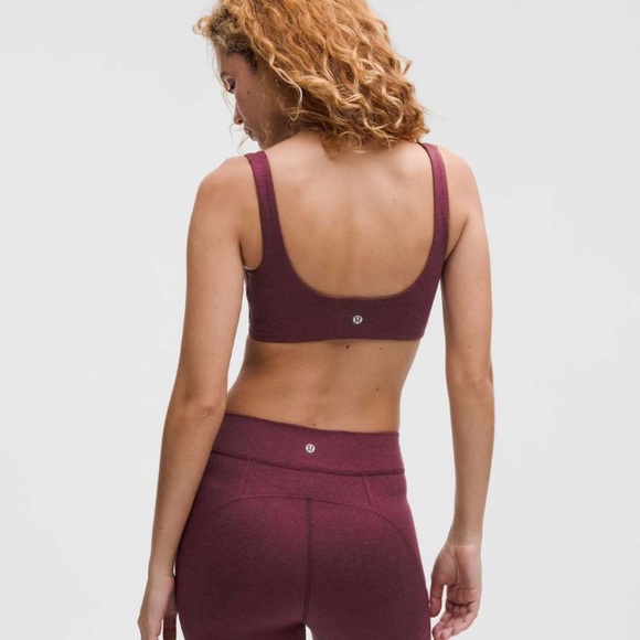 NWT ❤️ Lululemon Soft Sueded Bra in Garnet - Picture 3 of 7